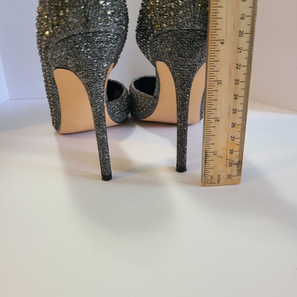 Steve Madden Grey/Silver Rhinestone Pumps Women Stiletto Size 8M - Picture 9 of 11